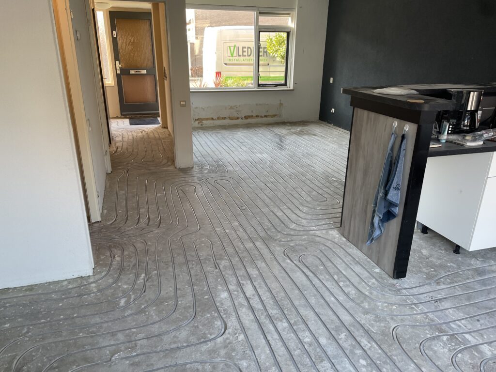 Vloerverwarming infrezen keuken woonkamer