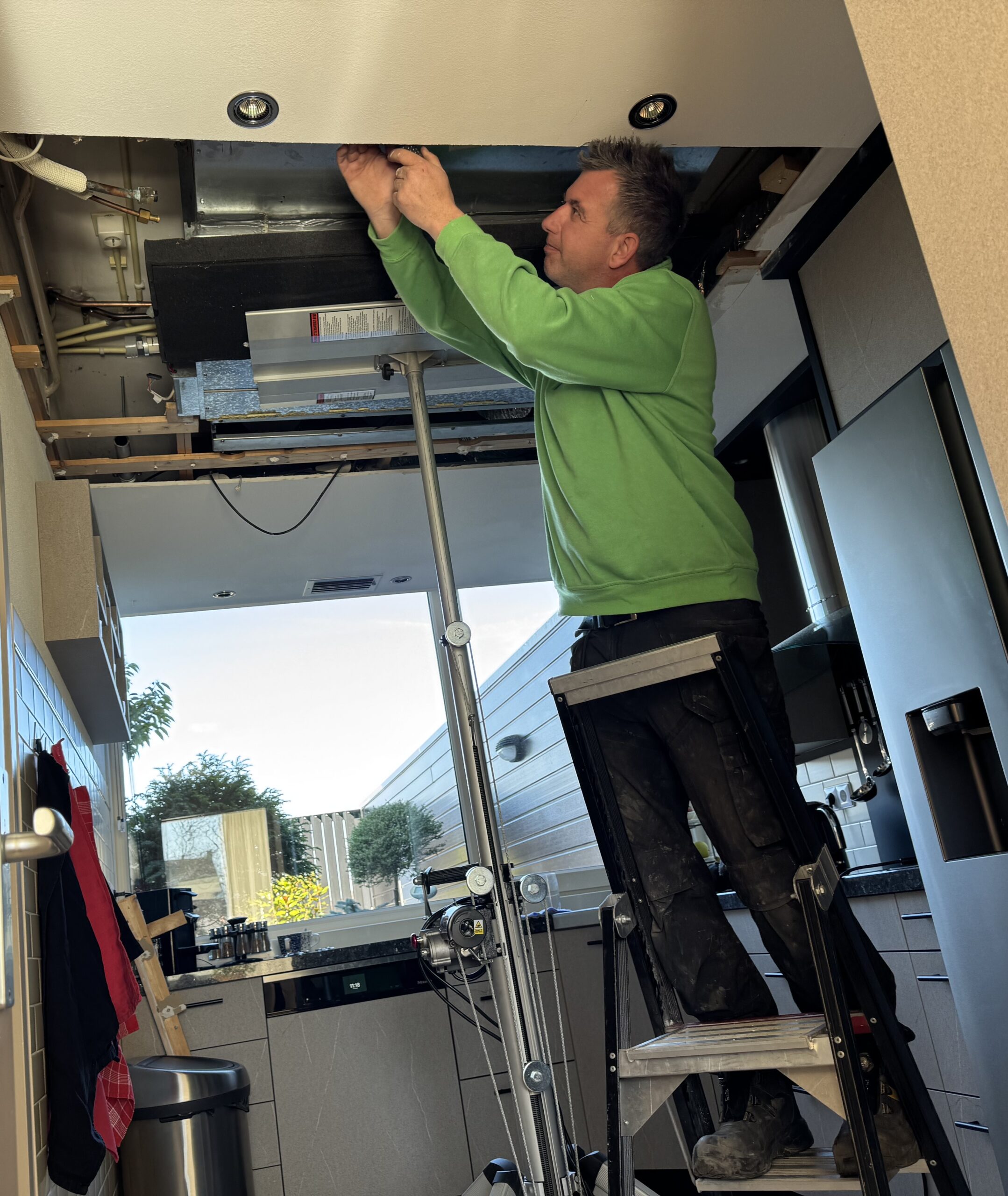 Klimaattechniek installatie keuken